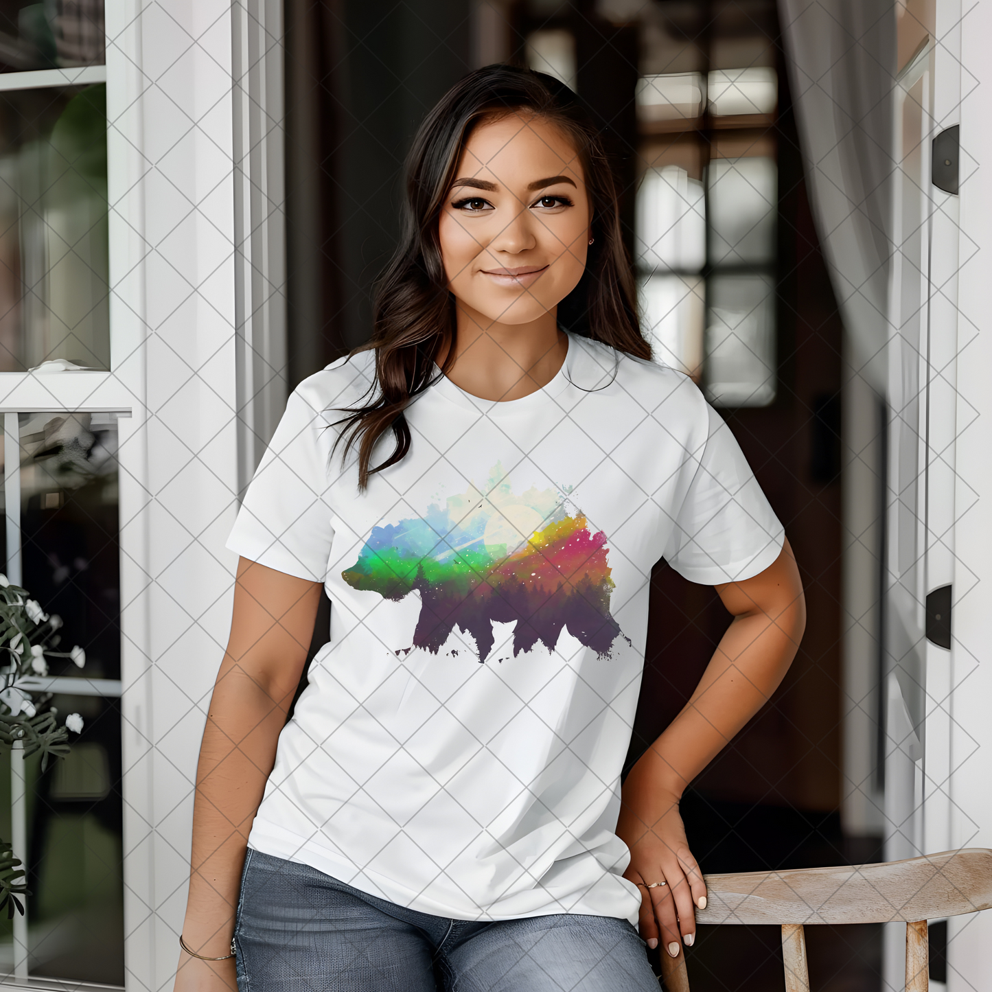 Northern Light Bear T-Shirt | Unisex Tee