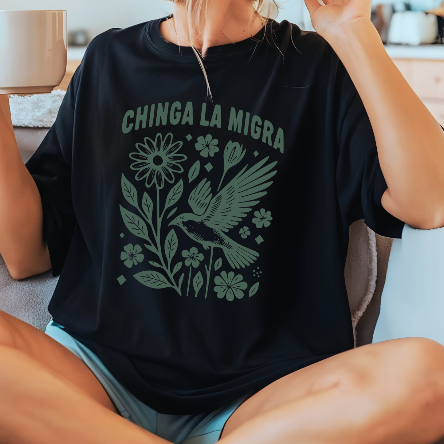 Chinga La Migra T-Shirt Protest Graphic Tee Unisex Cotton Activist Shirt