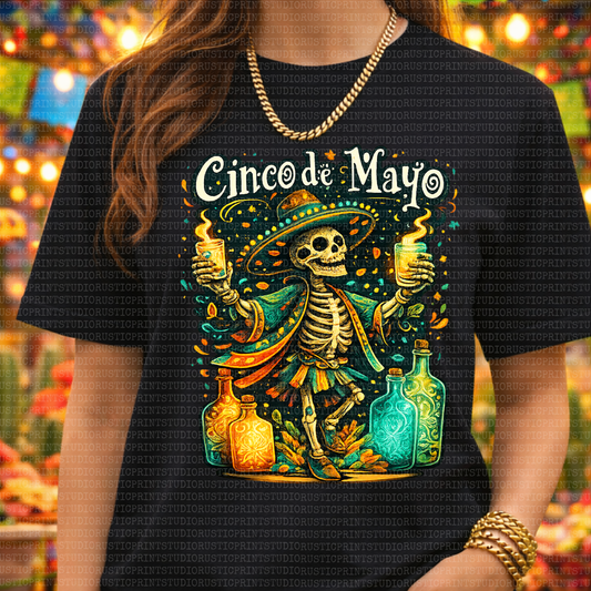 Cinco De Mayo Graphic Tee Unisex Cotton Fiesta Shirt Mexican Holiday T-Shirt