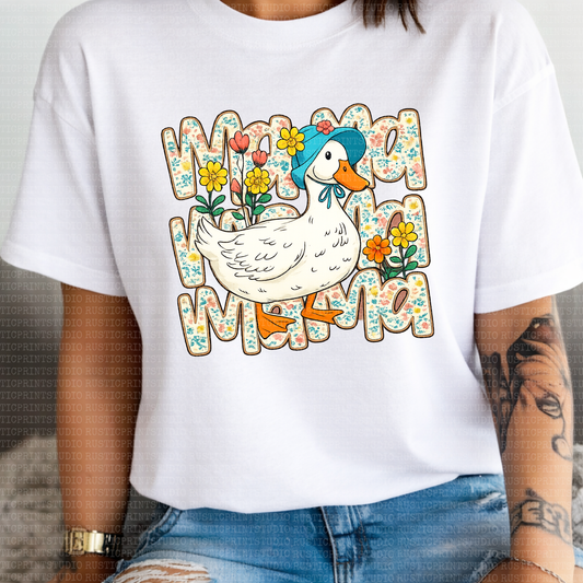 Mama Goose T-Shirt Unisex Graphic Tee Cute Floral Mama Shirt