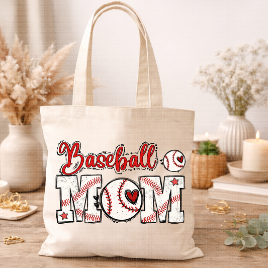 Baseball Mom Tote Bag Mama Gift