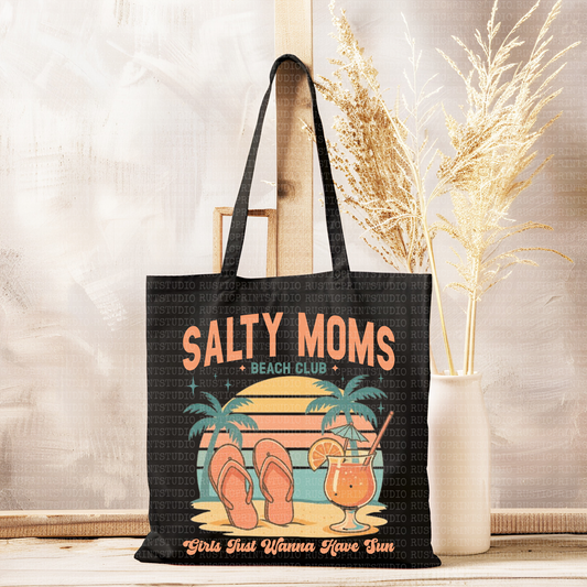 Salty Mom's Beach Club Tote Bag Mama Gift