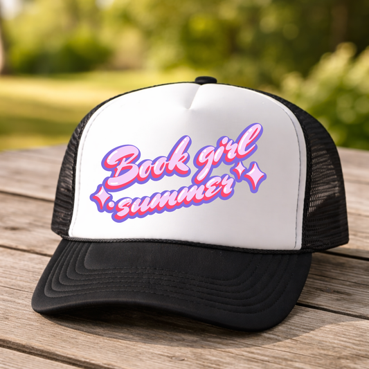 Book Girl Summer Trucker Hat Funny Bookish Snapback Reader Cap Book Lover Gift