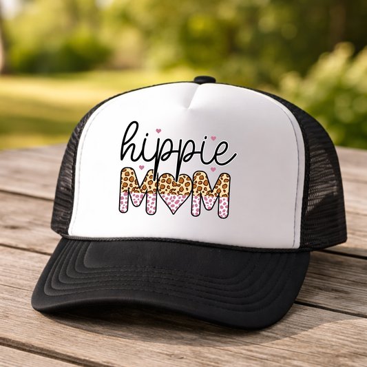 Hippie Mom Trucker Hat Boho Mama Snapback Free Spirit Mom Cap Mother's Day Gift