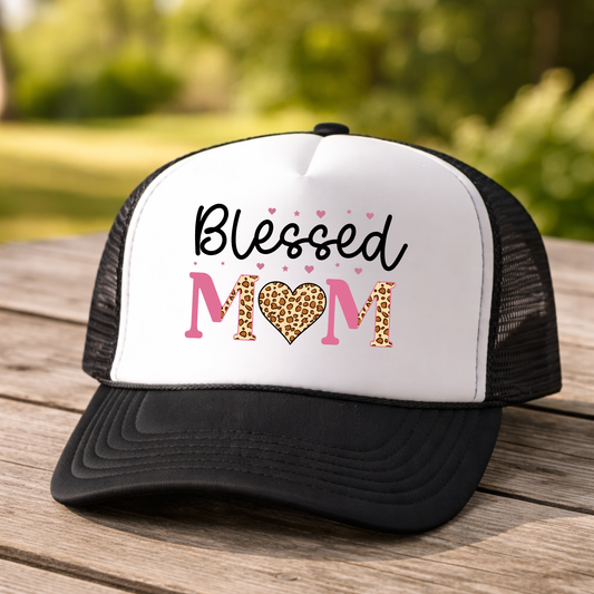 Blessed Mom Trucker Hat Faith Mama Snapback Religious Mom Cap Mother's Day Gift
