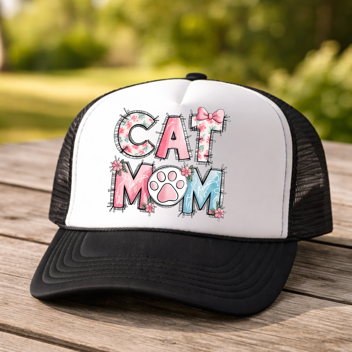 Cat Mom Trucker Hat Funny Cat Lady Snapback Mama Cap Mother's Day Gift Hat