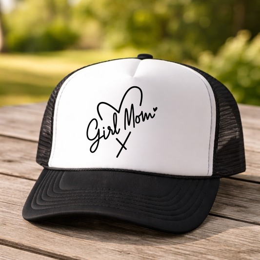 Girl Mom Trucker Hat Mama of Girls Snapback Funny Mom Cap Mother's Day Gift