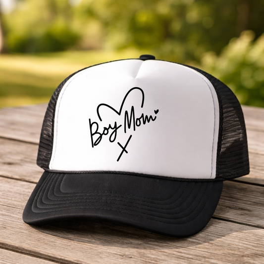 Boy Mom Trucker Hat Mama of Boys Snapback Funny Mom Cap Mother's Day Gift