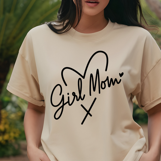 Girl Mom T-Shirt Unisex Graphic Tee Cute Mom Shirt