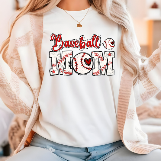 Baseball Mom T-Shirt Unisex Graphic Tee Cute Mom Shirt