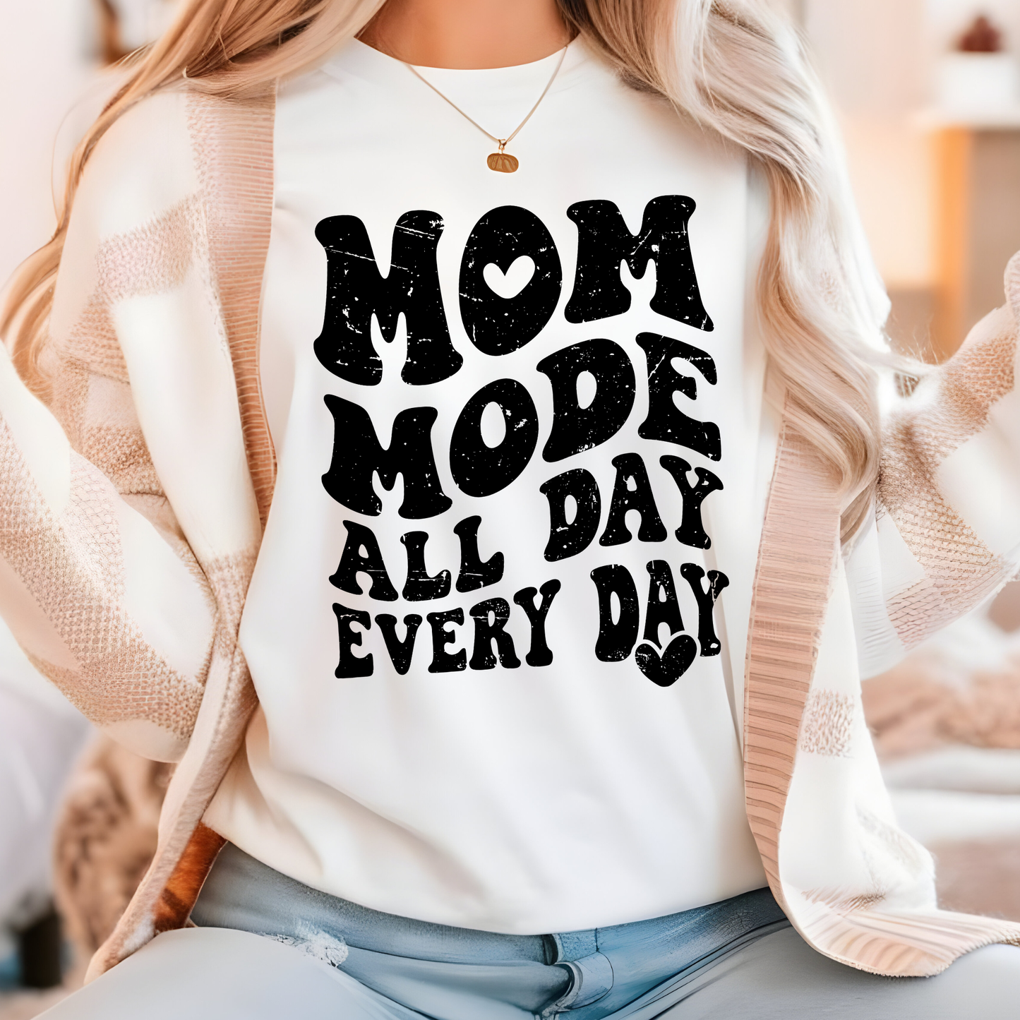 Mom Mode T-Shirt Unisex Graphic Tee Cute Mom Shirt