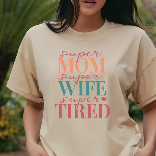 Mom Wife T-Shirt Unisex Graphic Tee Cute Funny Mama Shirt