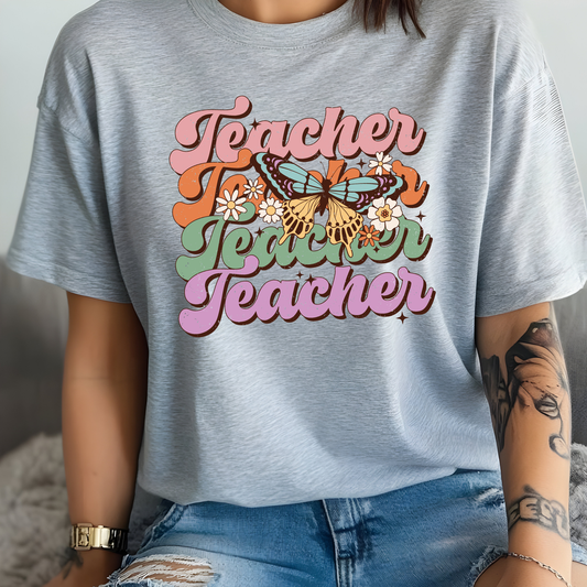 Retro Teachers Unisex Graphic Tee Boho Teacher Gift