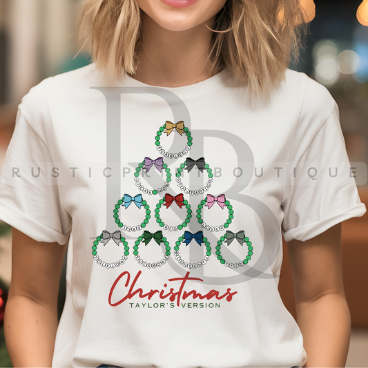 Holiday Christmas Shirt Swiftmas Christmas Friendship Bracelet Tree T-Shirt