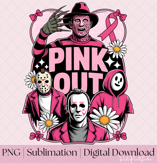 Breast Cancer Awareness PNG Pink Out Horror PNG