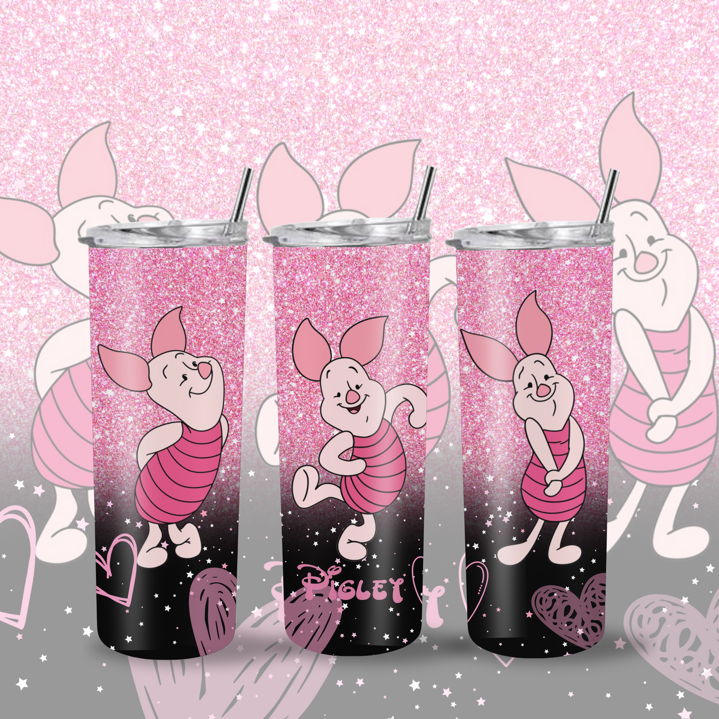 Pink Little Pig Tumbler | 20oz  Skinny Tumbler