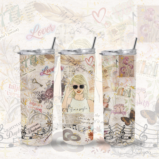 Vintage Style Swiftie Tumbler | 20oz  Skinny Tumbler