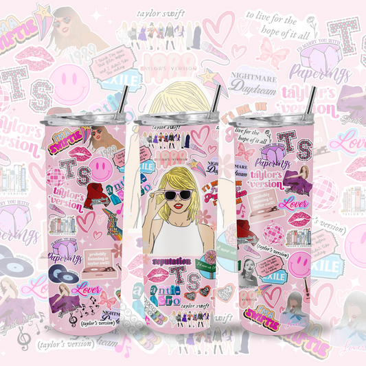 Pink Swiftie Tumbler | 20oz  Skinny Tumbler