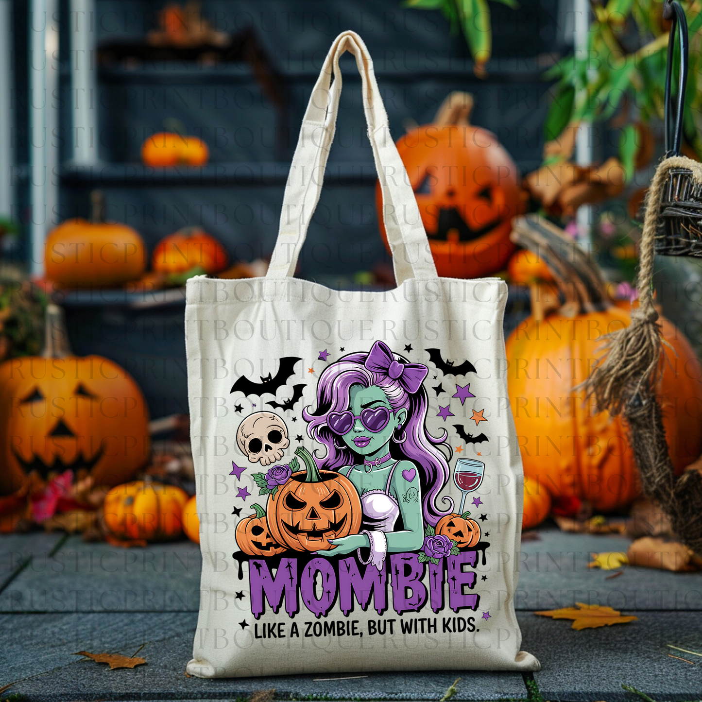 Halloween Trick or Treat Bag Halloween Vintage Tote Bag