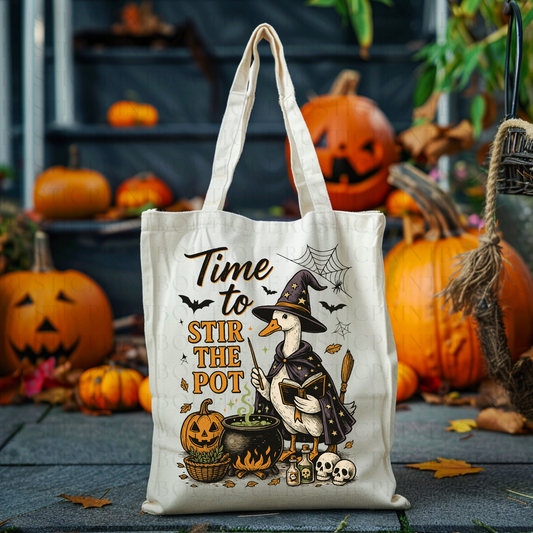 Halloween Tote Bag Trick or Treat Bag Halloween Vintage Tote Bag