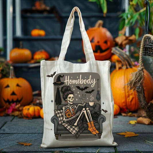 Halloween Tote Bag Trick or Treat Bag Halloween Vintage Tote Bag