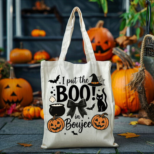 Halloween Tote Bag Trick or Treat Bag Halloween Vintage Tote Bag