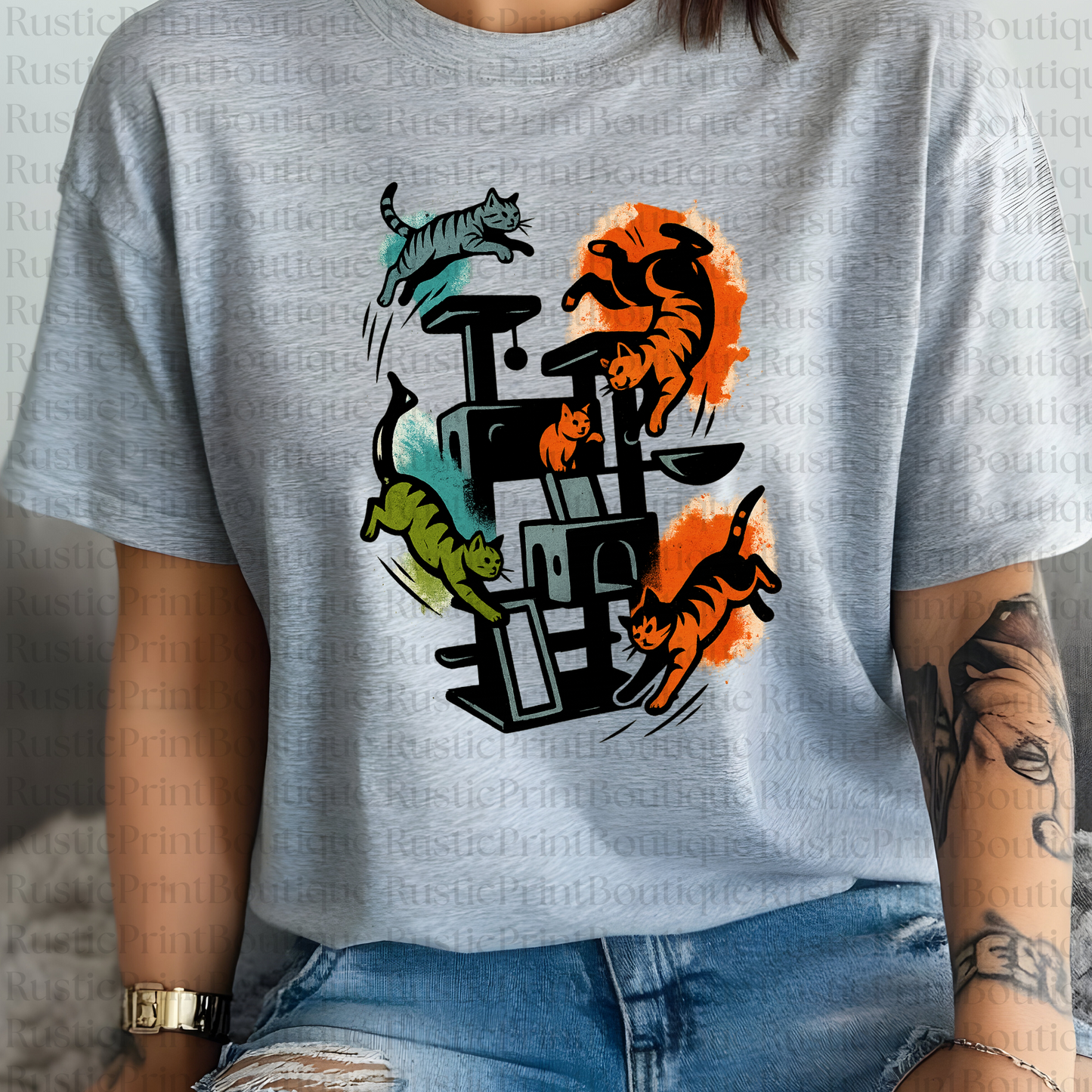 Unisex Graphic Tee Cat T-Shirt Cat Lover Tee