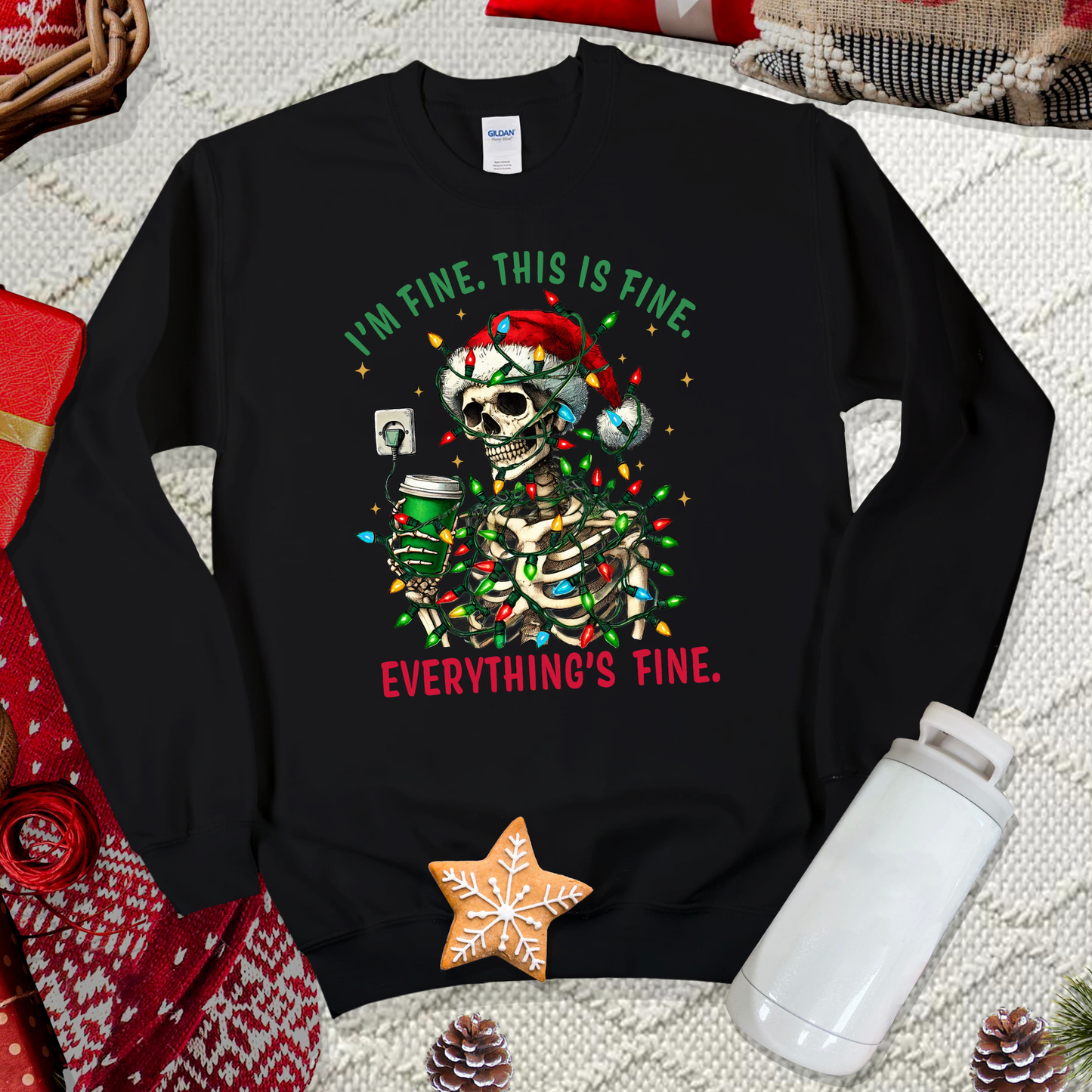 Ugly Christmas Sweater Holiday Crewneck Vintage Ugly Christmas Sweatshirt