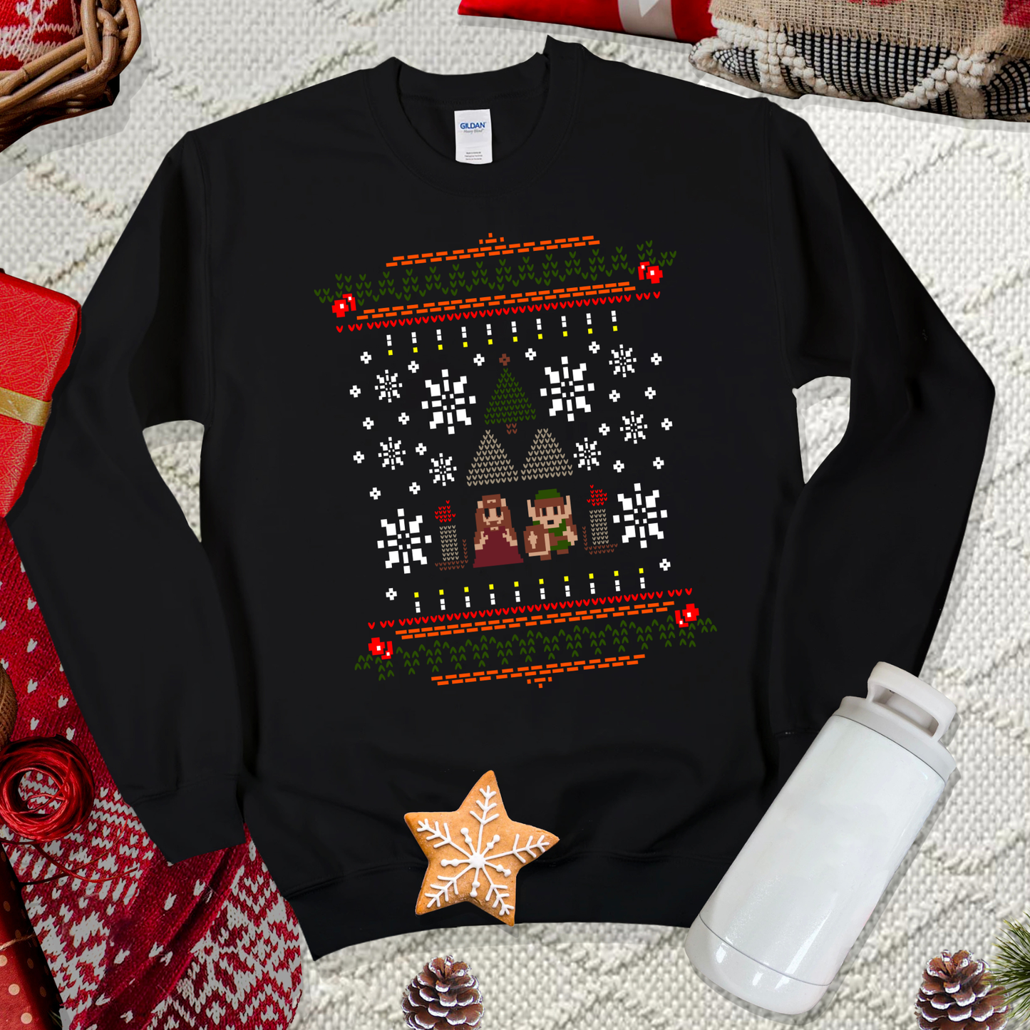 Ugly Christmas Sweater Holiday Crewneck Vintage Ugly Christmas Sweatshirt