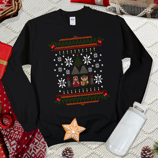 Ugly Christmas Sweater Holiday Crewneck Vintage Ugly Christmas Sweatshirt