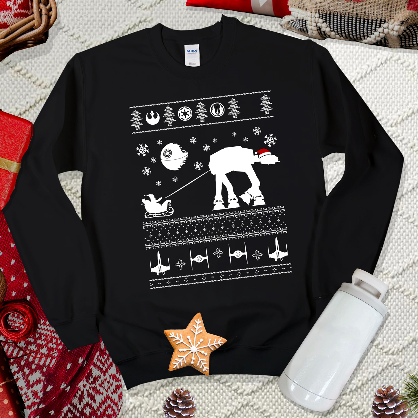 Ugly Christmas Sweater Holiday Crewneck Vintage Ugly Christmas Sweatshirt