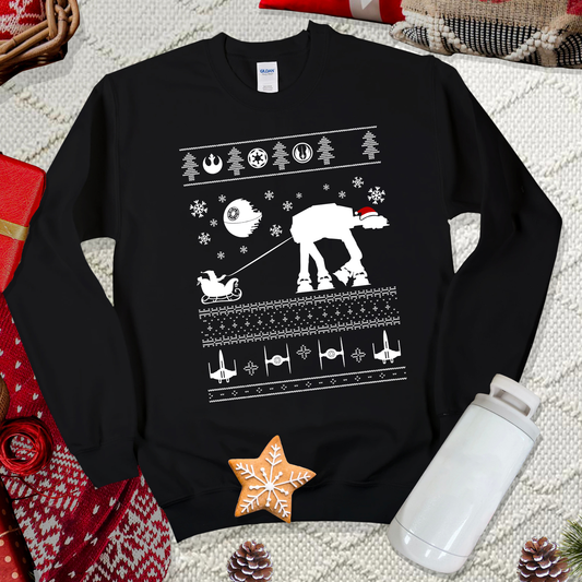 Ugly Christmas Sweater Holiday Crewneck Vintage Ugly Christmas Sweatshirt