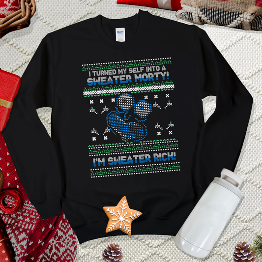 Ugly Christmas Sweater Holiday Crewneck Vintage Ugly Christmas Sweatshirt