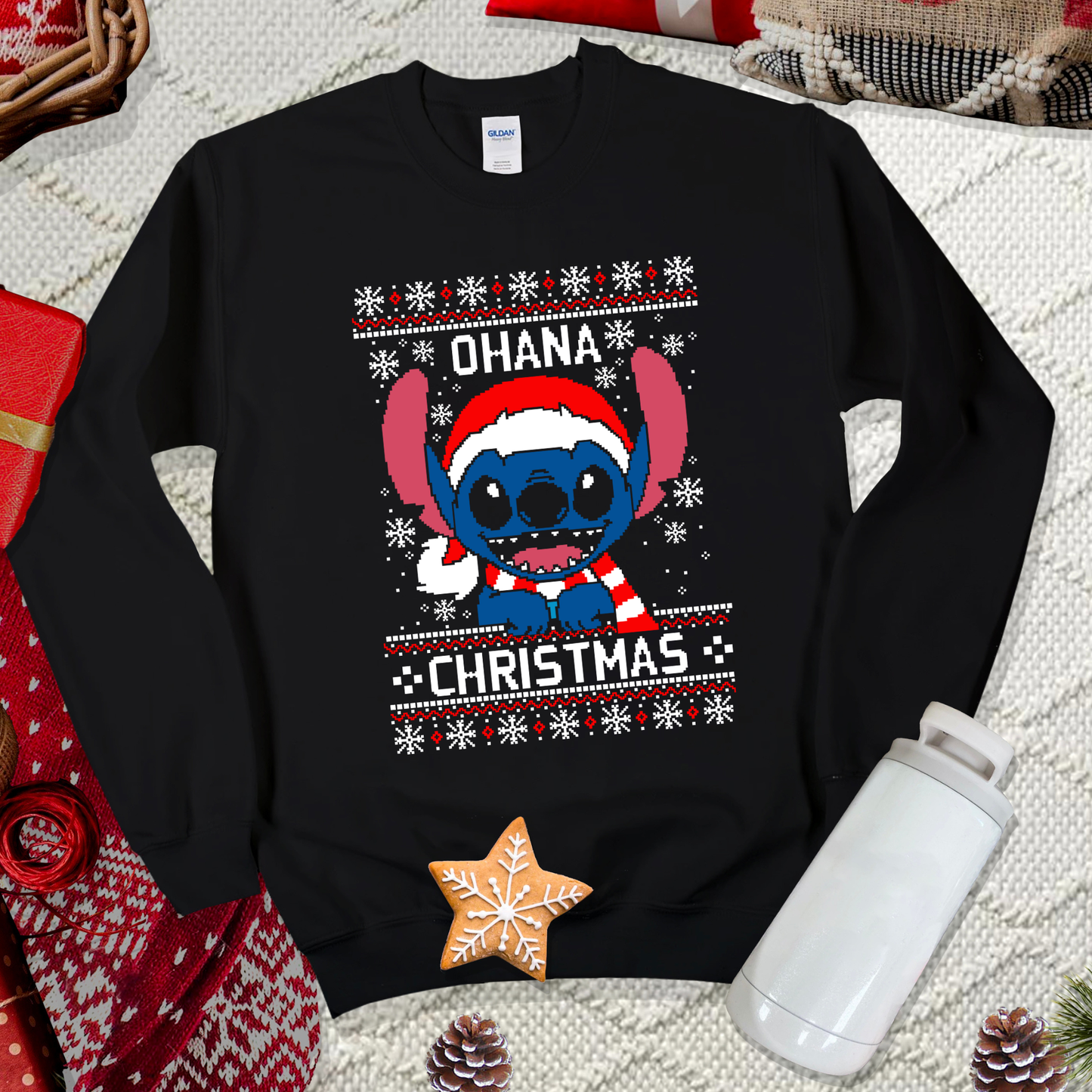 Ugly Christmas Sweater Holiday Crewneck Vintage Ugly Christmas Sweatshirt
