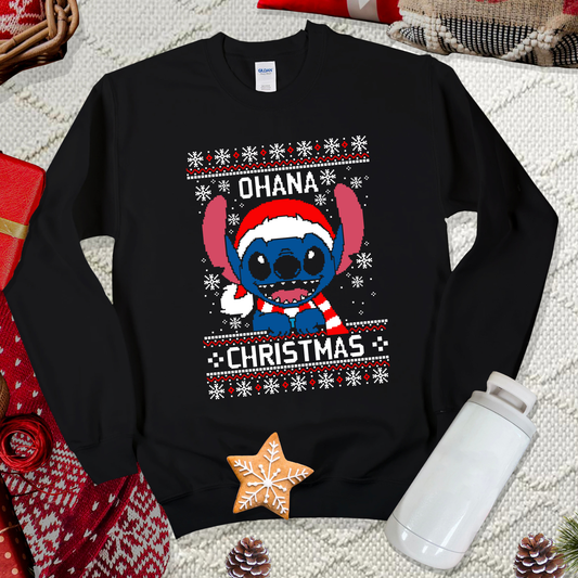 Ugly Christmas Sweater Holiday Crewneck Vintage Ugly Christmas Sweatshirt
