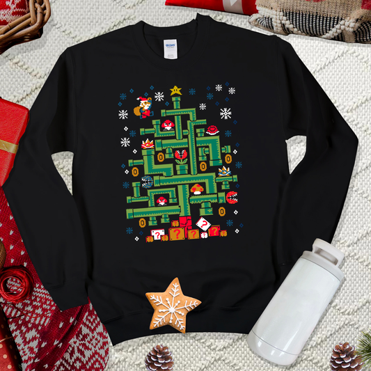 Ugly Christmas Sweater Holiday Crewneck Vintage Ugly Christmas Sweatshirt