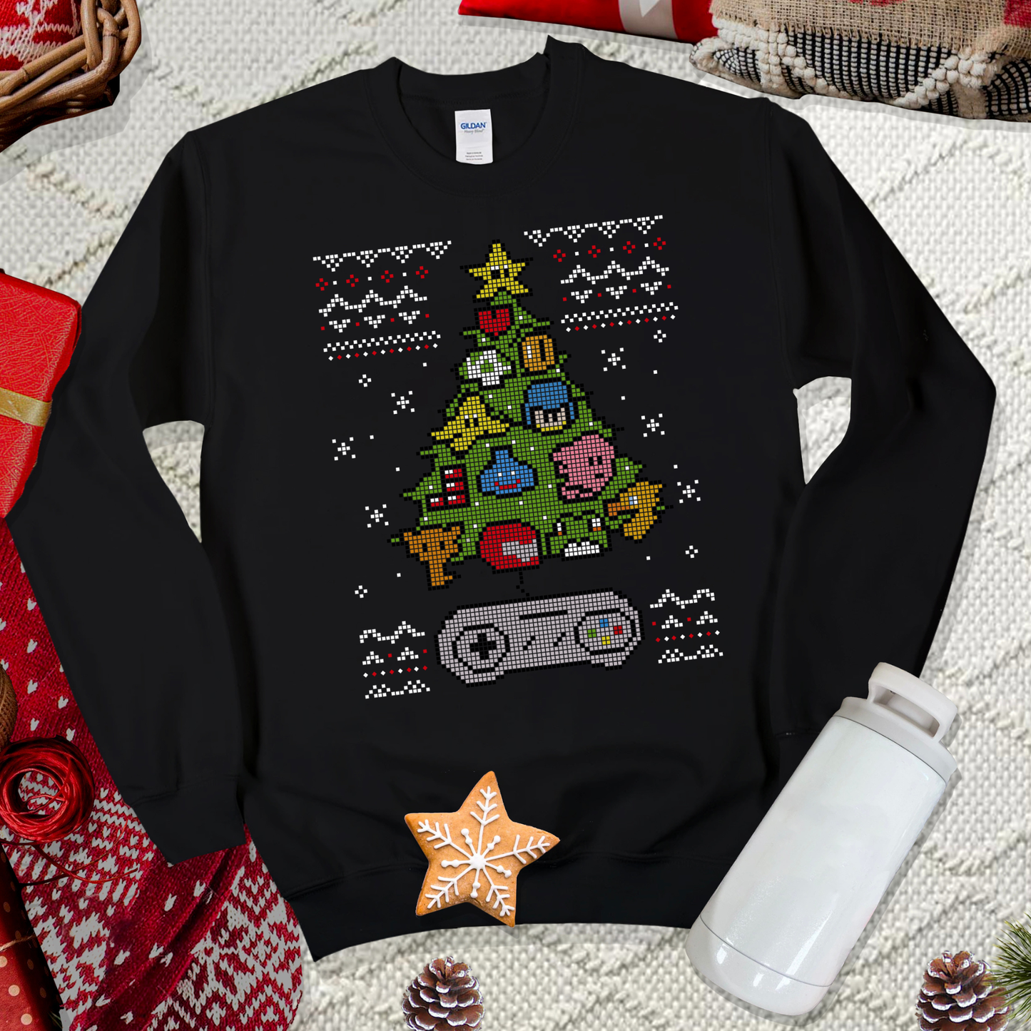 Ugly Christmas Sweater Holiday Crewneck Vintage Ugly Christmas Sweatshirt