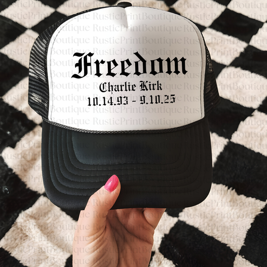 VIntage Trucker Hat Trucker Hat Snapback Freedom Hat