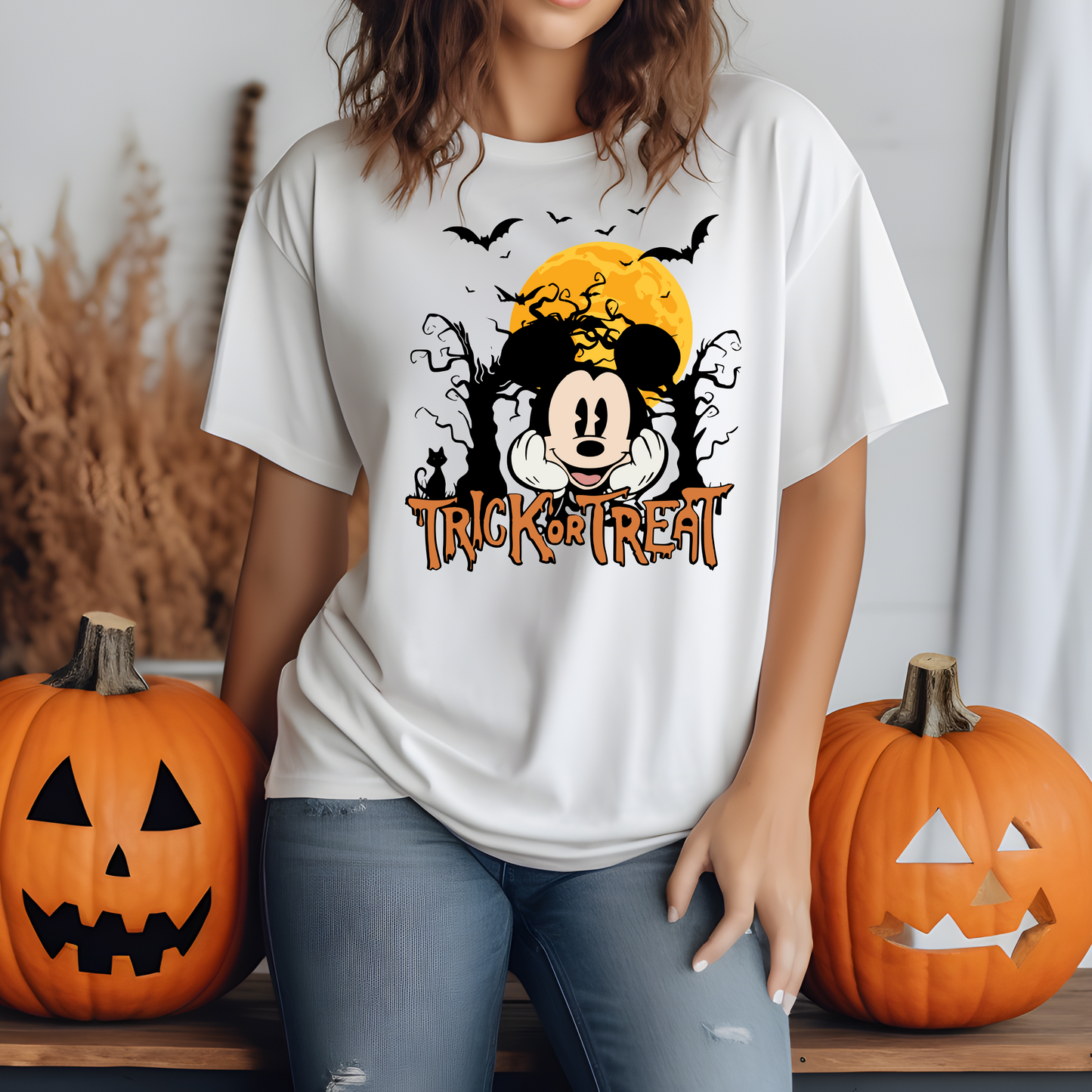 Halloween T-Shirt Trick or Treak T-Shirt Kids Adults Unisex Cotton Tee