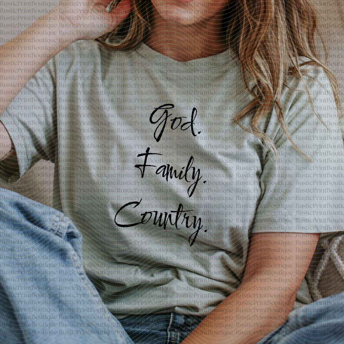 God Family Country T-Shirt Vintage Unisex Tee