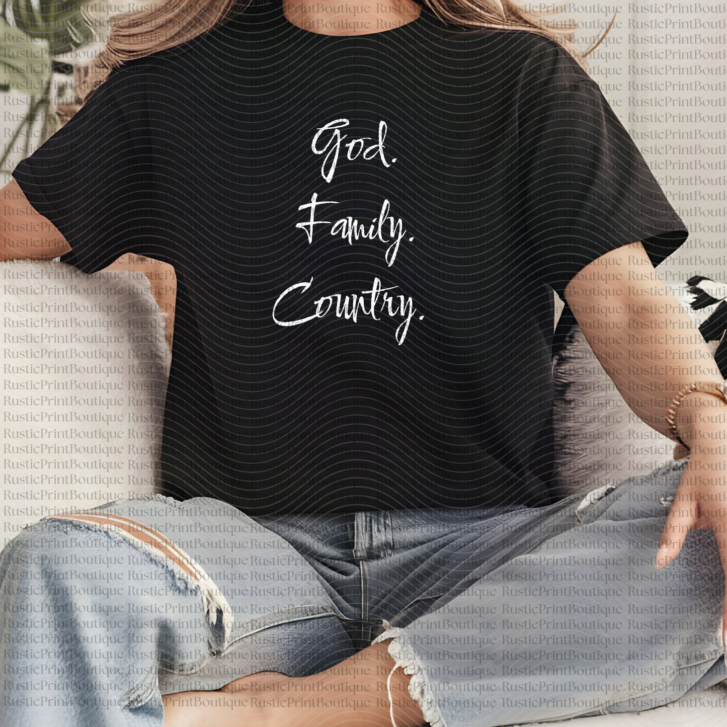 God Family Country T-Shirt Vintage Unisex Tee