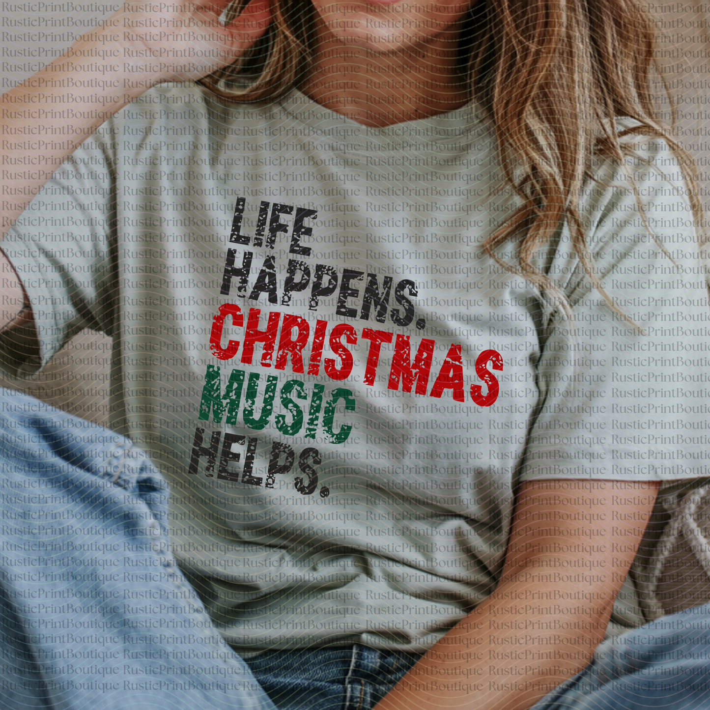 Christmas T-Shirt Life Happen Christmas Music Helps Xmas Shirt