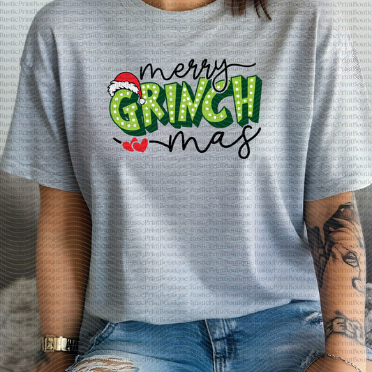 Christmas T-Shirt Grinchmas T-Shirt Merry Grinchas Shirt Xmas Tee