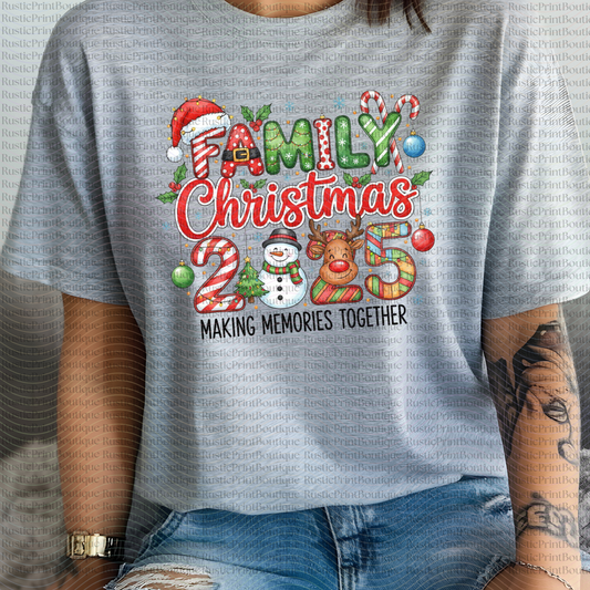 Christmas T-Shirt Merry Christmas 2025 Family Christmas Tee Holiday Shirt