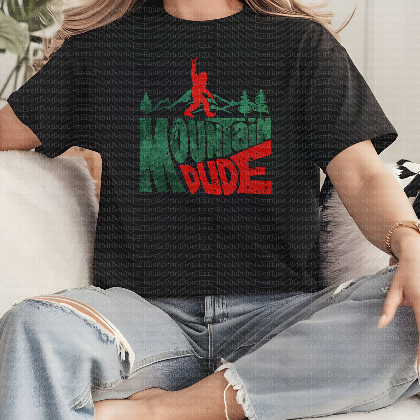 Moutain Dude Shirt Unisex Graphic Tee Parody Shirt Bigfoot Tee