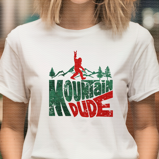 Moutain Dude Shirt Unisex Graphic Tee Parody Shirt Bigfoot Tee