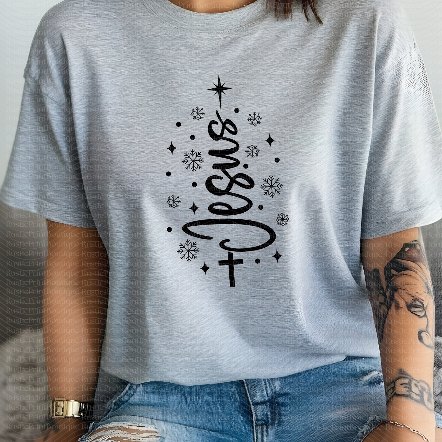 Christmas T-Shirt Vintage Xmas Shirt Jesus Christmas Shirt