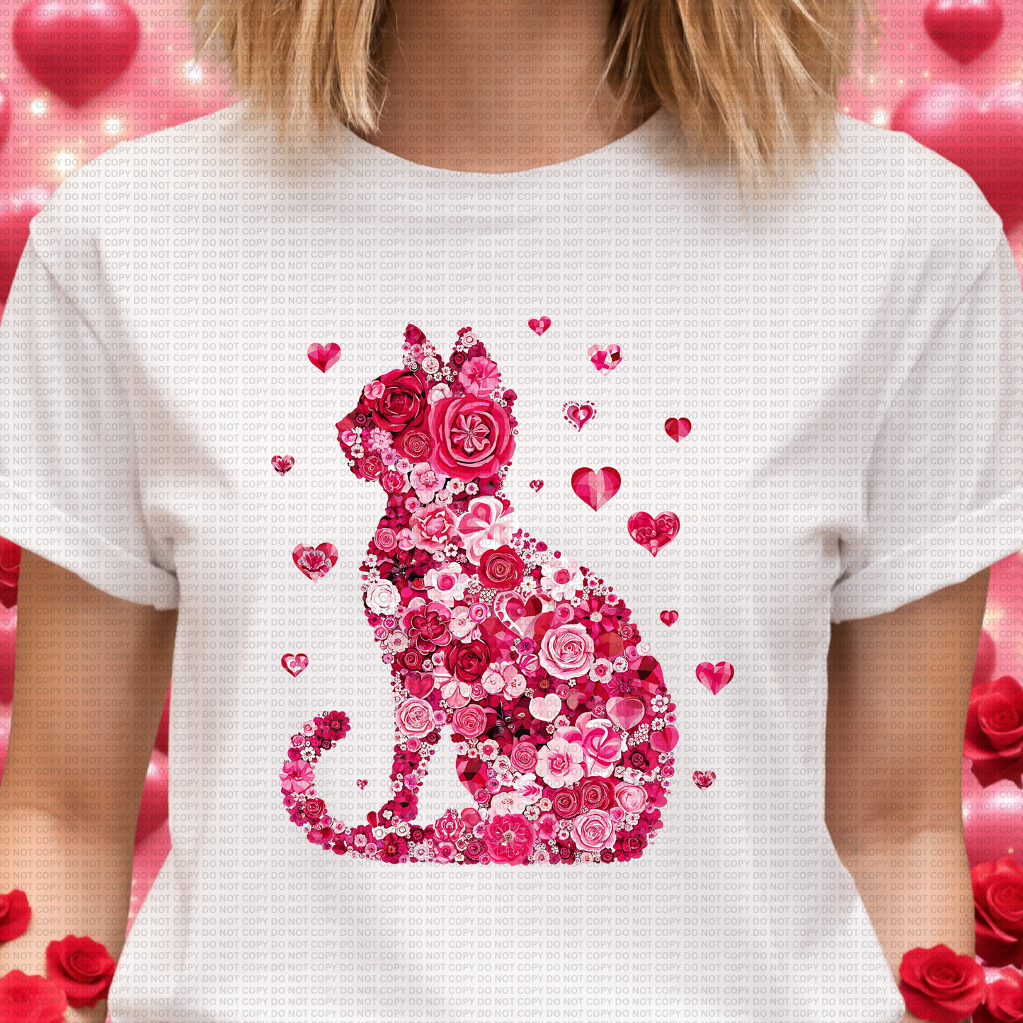 Cat Valentine T-Shirt Funny Cat Lover Valentine Gift Graphic Tee Unisex Cotton