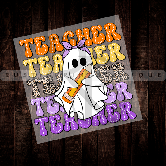 Halloween Direct to Film Transfer Teacher DTF | Ready to Press Heat Transfer DTF